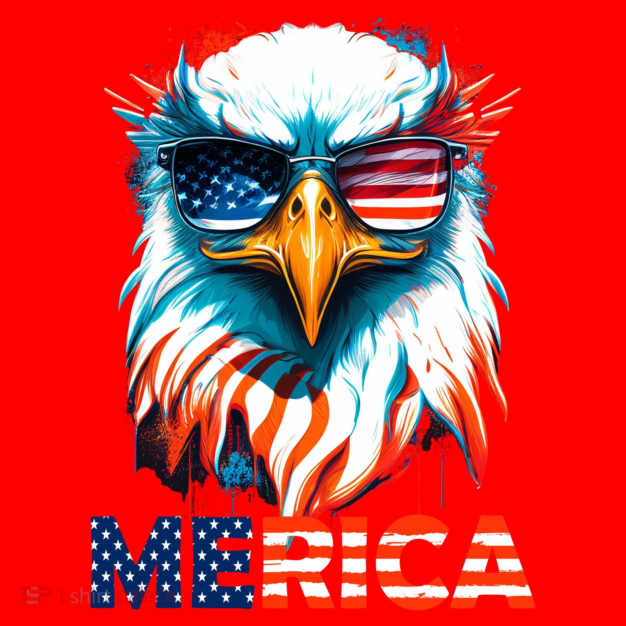 Merica Bald Eagle USA Eagle 4th Of July Patriotic Funny Santa Hat