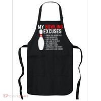 My Bowling Excuses Bowler Funny Bowling Apron thumb 0