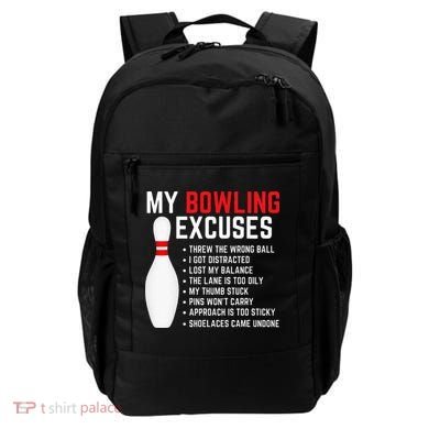 My Bowling Excuses Bowler Funny Bowling Backpack