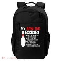 My Bowling Excuses Bowler Funny Bowling Backpack thumb 0