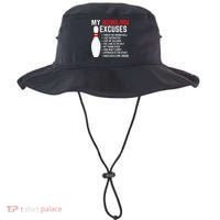 My Bowling Excuses Bowler Funny Bowling Bucket Hat thumb 0
