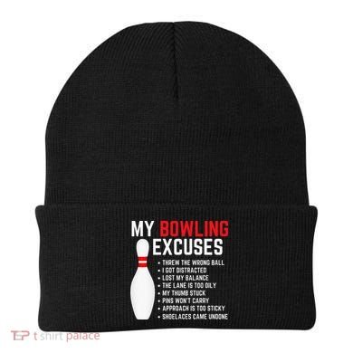 My Bowling Excuses Bowler Funny Bowling Beanie