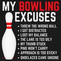 My Bowling Excuses Bowler Funny Bowling Polo thumb 3