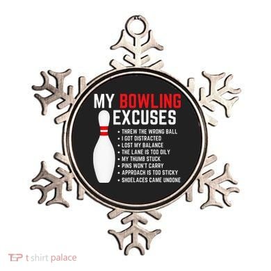 My Bowling Excuses Bowler Funny Bowling Ornament