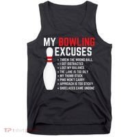 My Bowling Excuses Bowler Funny Bowling Tank Top thumb 0