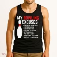 My Bowling Excuses Bowler Funny Bowling Tank Top thumb 3