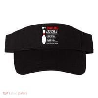My Bowling Excuses Bowler Funny Bowling Visor thumb 0