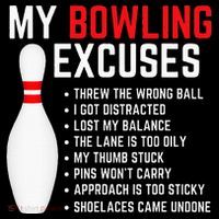 My Bowling Excuses Bowler Funny Bowling Women's Long Sleeve Shirt thumb 2