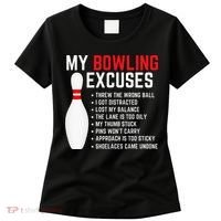 My Bowling Excuses Bowler Funny Bowling Women's T-Shirt thumb 0