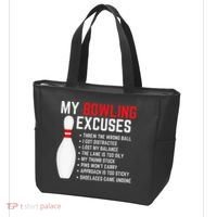 My Bowling Excuses Bowler Funny Bowling Tote Bag thumb 3