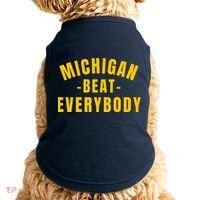 Michigan Beat Everybody Funny Doggie Tank thumb 0