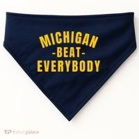 Michigan Beat Everybody Funny USA-Made Doggie Bandana thumb 0