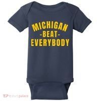 Michigan Beat Everybody Funny Baby Bodysuit thumb 0