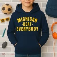 Michigan Beat Everybody Funny Kids Hoodie thumb 2