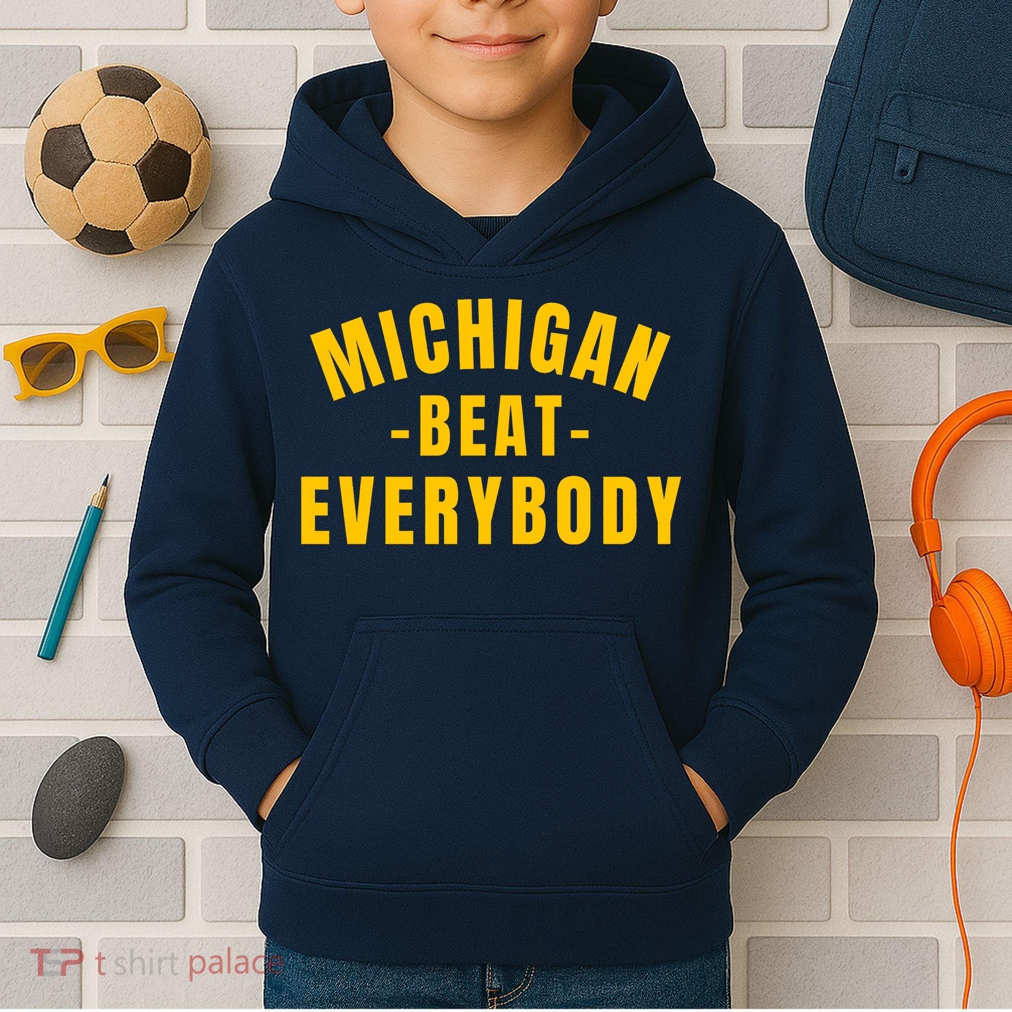 Michigan Beat Everybody Funny Kids Hoodie