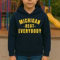 Michigan Beat Everybody Funny Kids Hoodie thumb 3