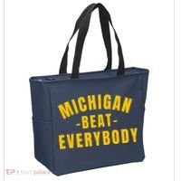 Michigan Beat Everybody Funny Tote Bag thumb 2