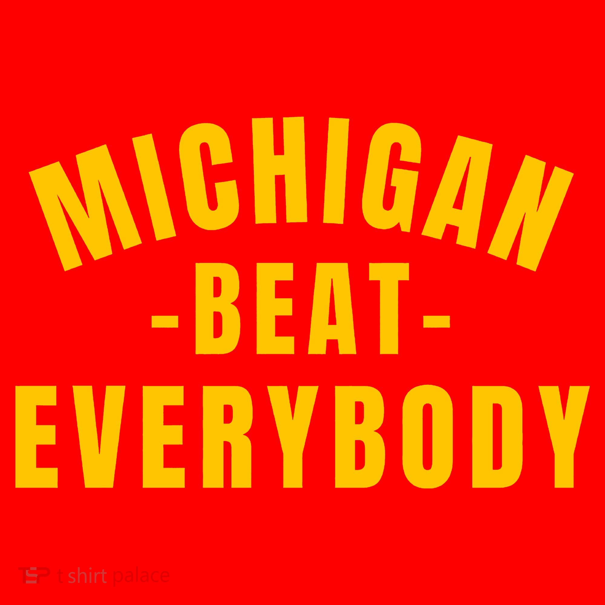 Michigan Beat Everybody Funny Santa Hat