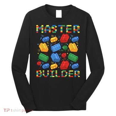 Master Builder Funny Building Blocks For Boys Long Sleeve Shirt
