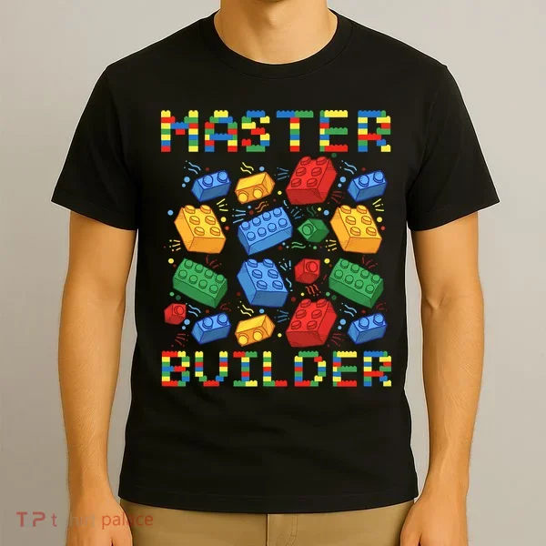 Master Builder Funny Building Blocks For Boys T-Shirt