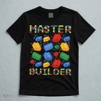 Master Builder Funny Building Blocks For Boys T-Shirt thumb 5