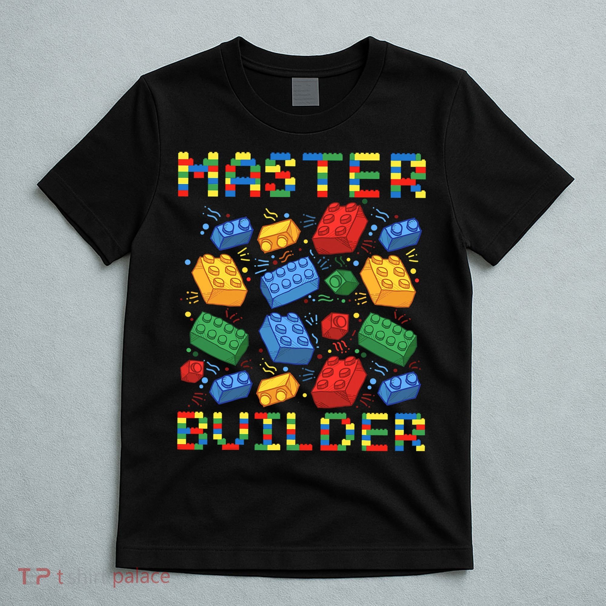 Master Builder Funny Building Blocks For Boys T-Shirt