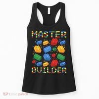 Master Builder Funny Building Blocks For Boys Women's Tank Top thumb 0