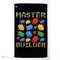 Master Builder Funny Building Blocks For Boys Golf Towel thumb 0