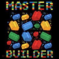 Master Builder Funny Building Blocks For Boys Women's Long Sleeve Shirt thumb 2