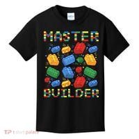 Master Builder Funny Building Blocks For Boys Kids T-Shirt thumb 0