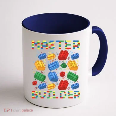 Master Builder Funny Building Blocks For Boys Coffee Mug back
