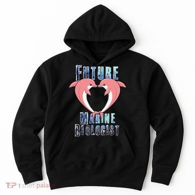 Marine Biology Future Biologist Science Dolphin Heart Hoodie