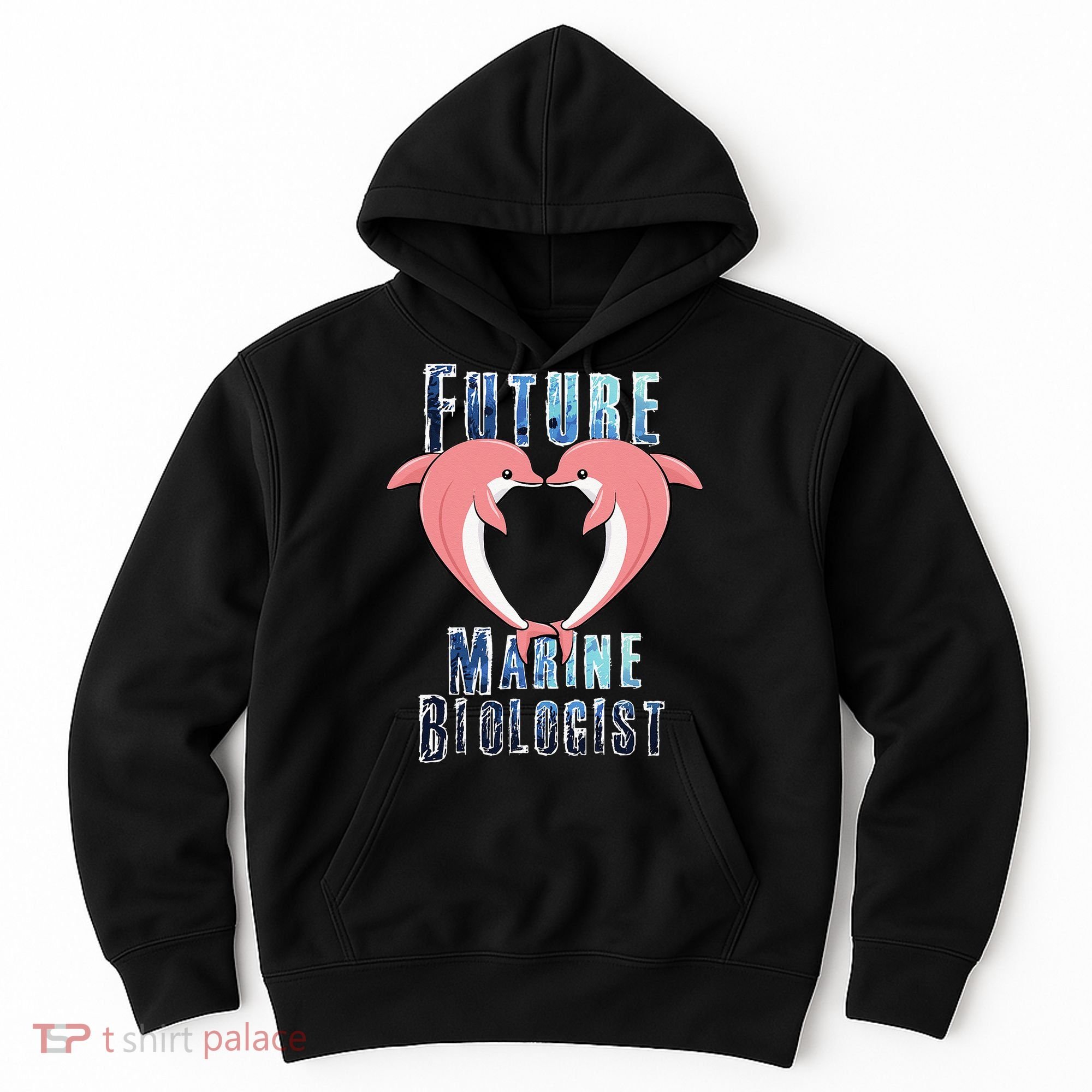 Marine Biology Future Biologist Science Dolphin Heart Hoodie