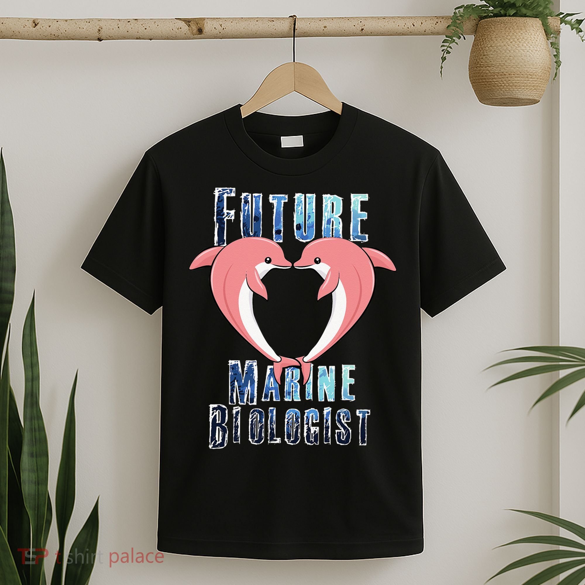 Marine Biology Future Biologist Science Dolphin Heart T-Shirt