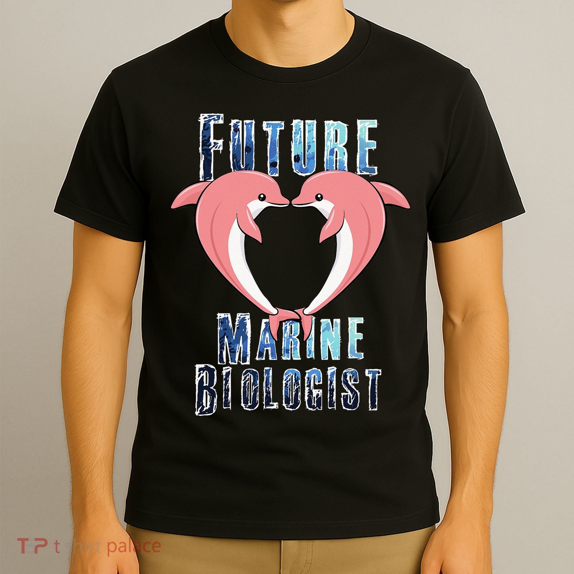 Marine Biology Future Biologist Science Dolphin Heart T-Shirt