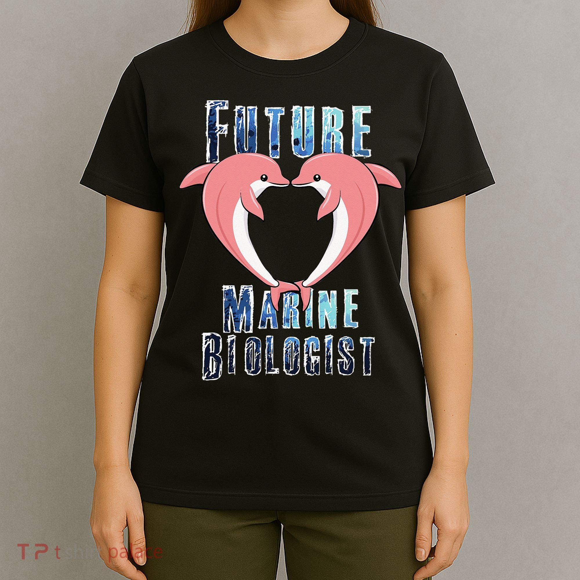 Marine Biology Future Biologist Science Dolphin Heart T-Shirt