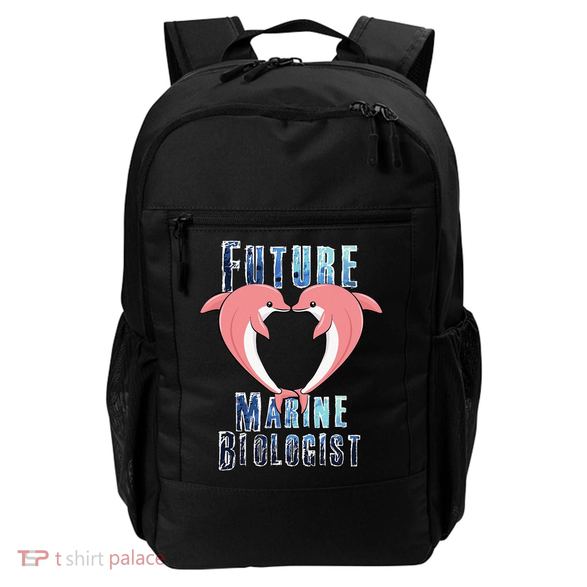 Marine Biology Future Biologist Science Dolphin Heart Backpack