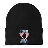 Marine Biology Future Biologist Science Dolphin Heart Beanie thumb 0