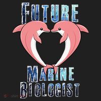 Marine Biology Future Biologist Science Dolphin Heart Beanie thumb 2