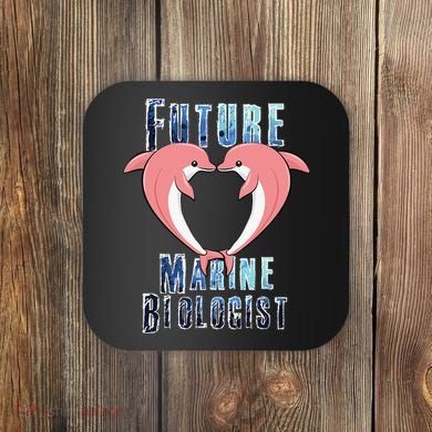 Marine Biology Future Biologist Science Dolphin Heart Coaster