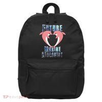 Marine Biology Future Biologist Science Dolphin Heart 16 in Basic Backpack thumb 0