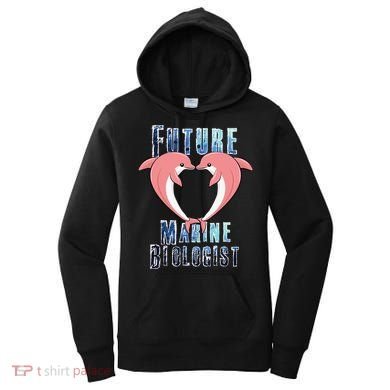 Marine Biology Future Biologist Science Dolphin Heart Women's Hoodie