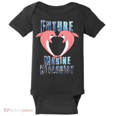 Marine Biology Future Biologist Science Dolphin Heart Baby Bodysuit