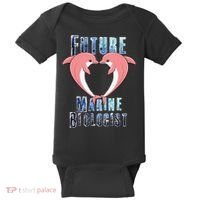 Marine Biology Future Biologist Science Dolphin Heart Baby Bodysuit thumb 0