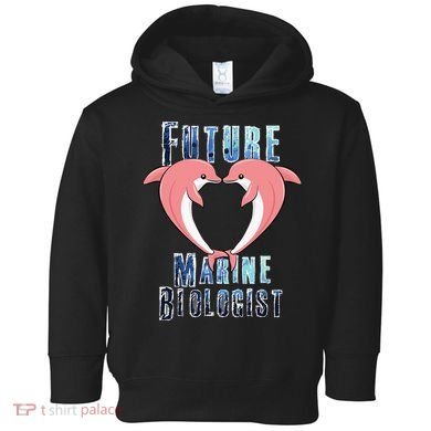 Marine Biology Future Biologist Science Dolphin Heart Toddler Hoodie