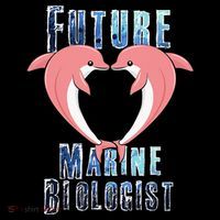 Marine Biology Future Biologist Science Dolphin Heart Tall Hoodie thumb 2