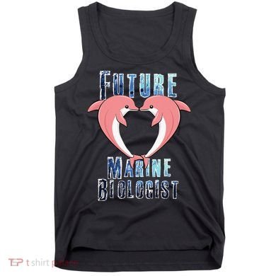 Marine Biology Future Biologist Science Dolphin Heart Tank Top