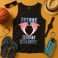 Marine Biology Future Biologist Science Dolphin Heart Tank Top thumb 4