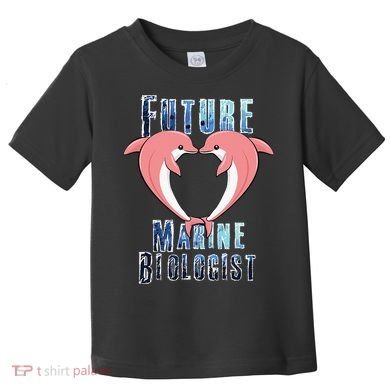 Marine Biology Future Biologist Science Dolphin Heart Toddler T-Shirt