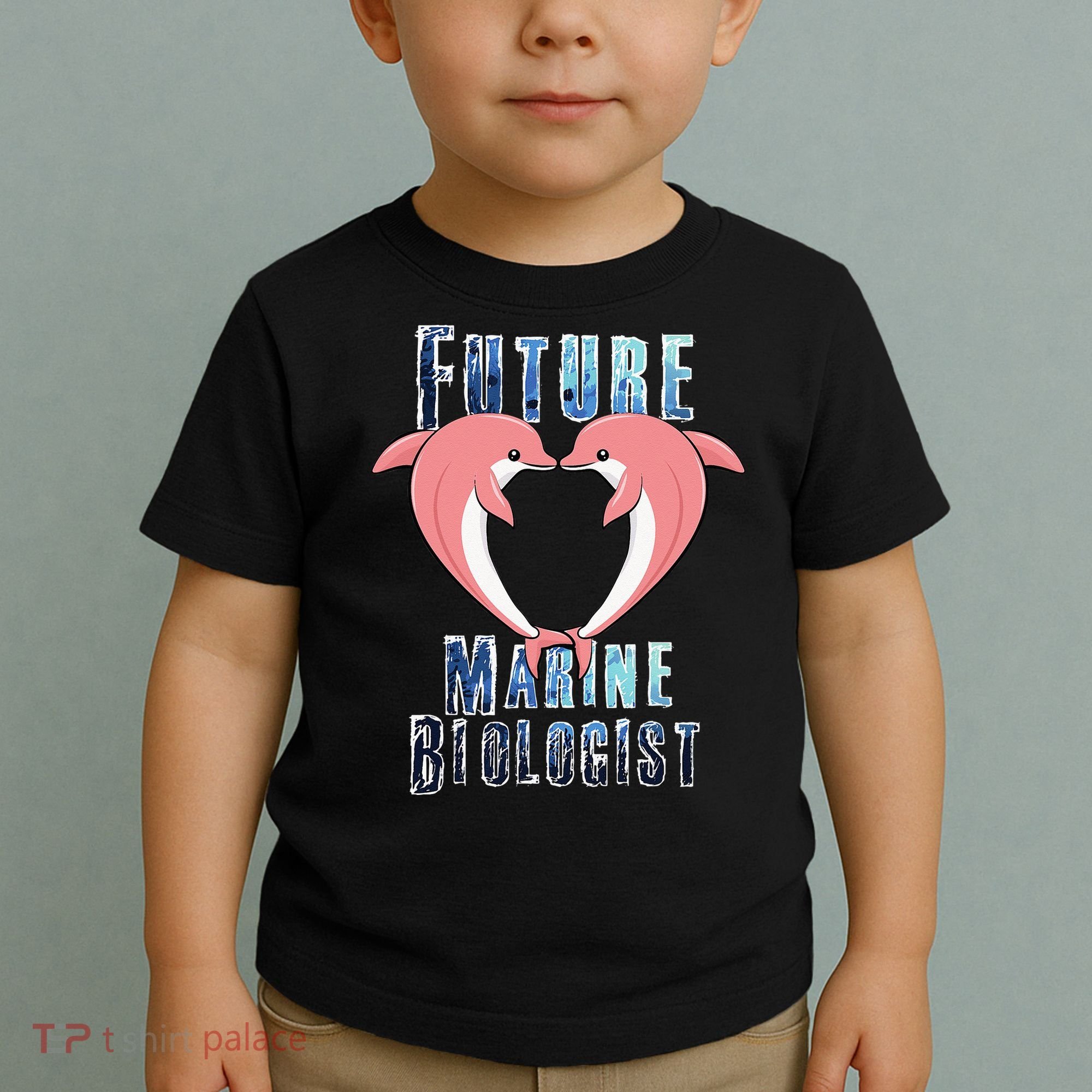 Marine Biology Future Biologist Science Dolphin Heart Toddler T-Shirt